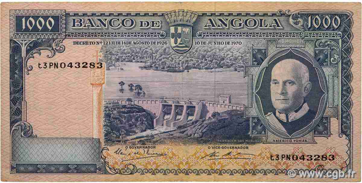 1000 Escudos ANGOLA  1970 P.098 fSS