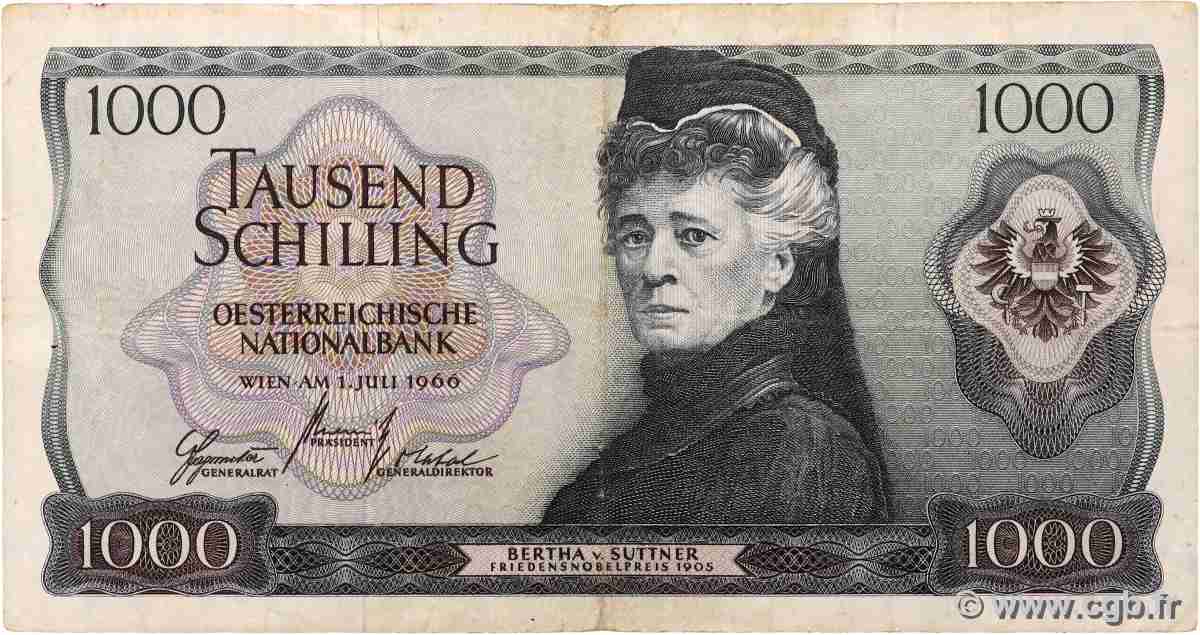 1000 Shilling ÖSTERREICH  1966 P.147a S