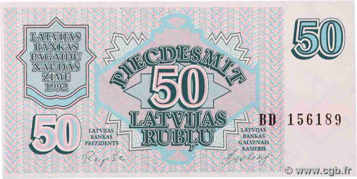 50 Rublu LETTONIE  1992 P.40 NEUF
