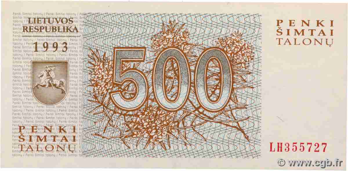 500 Talonu LITUANIE  1993 P.46 NEUF