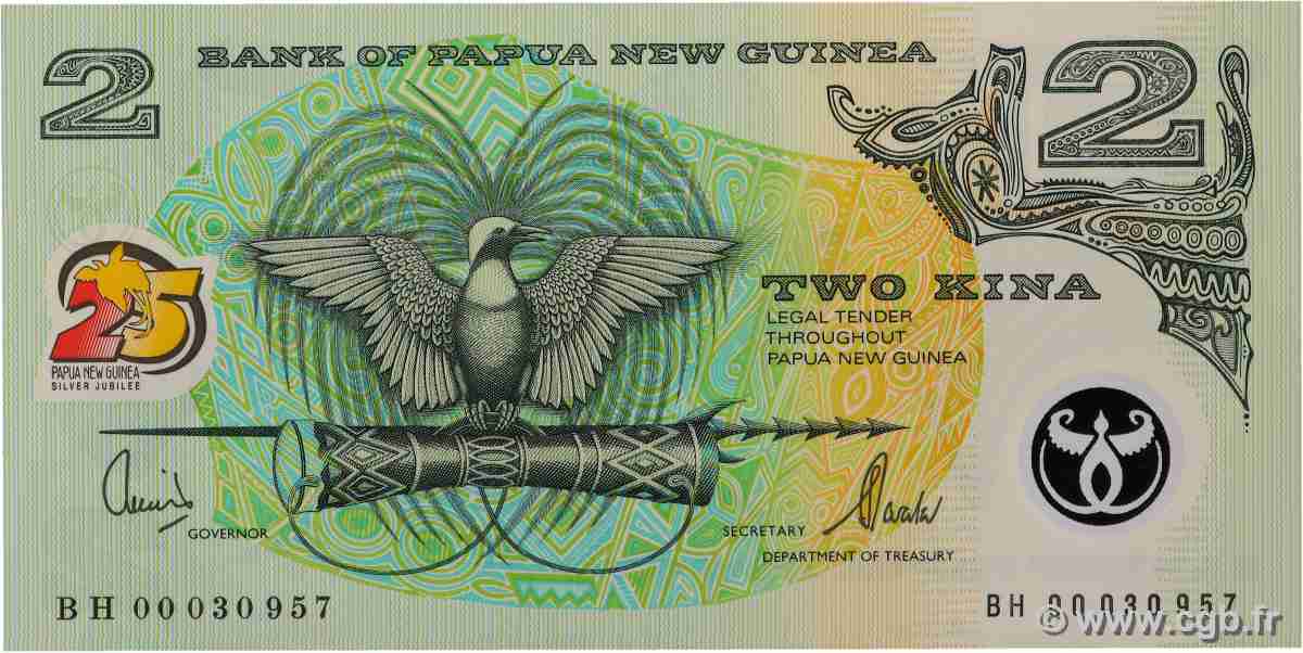 2 Kina Commémoratif PAPUA NEW GUINEA  1991 P.15 UNC