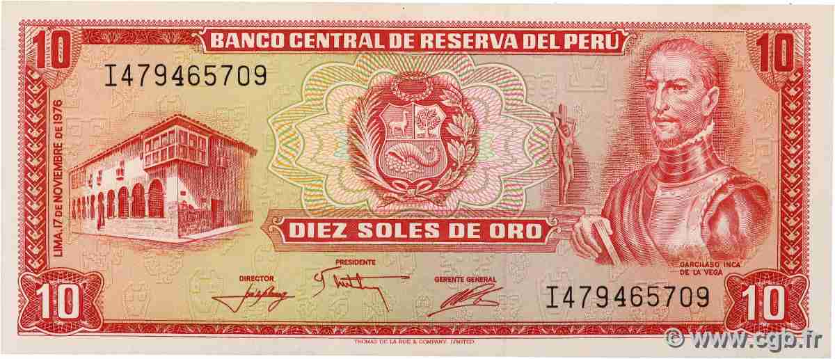 10 Soles de Oro PÉROU  1976 P.112 NEUF