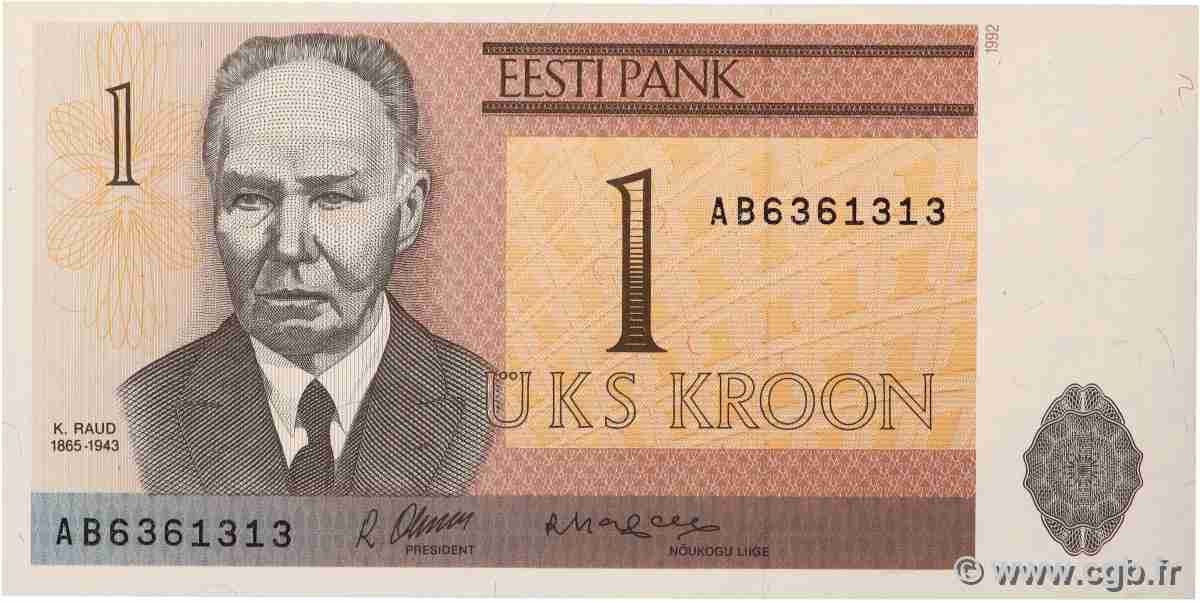 1 Kroon ESTLAND  1992 P.69a ST