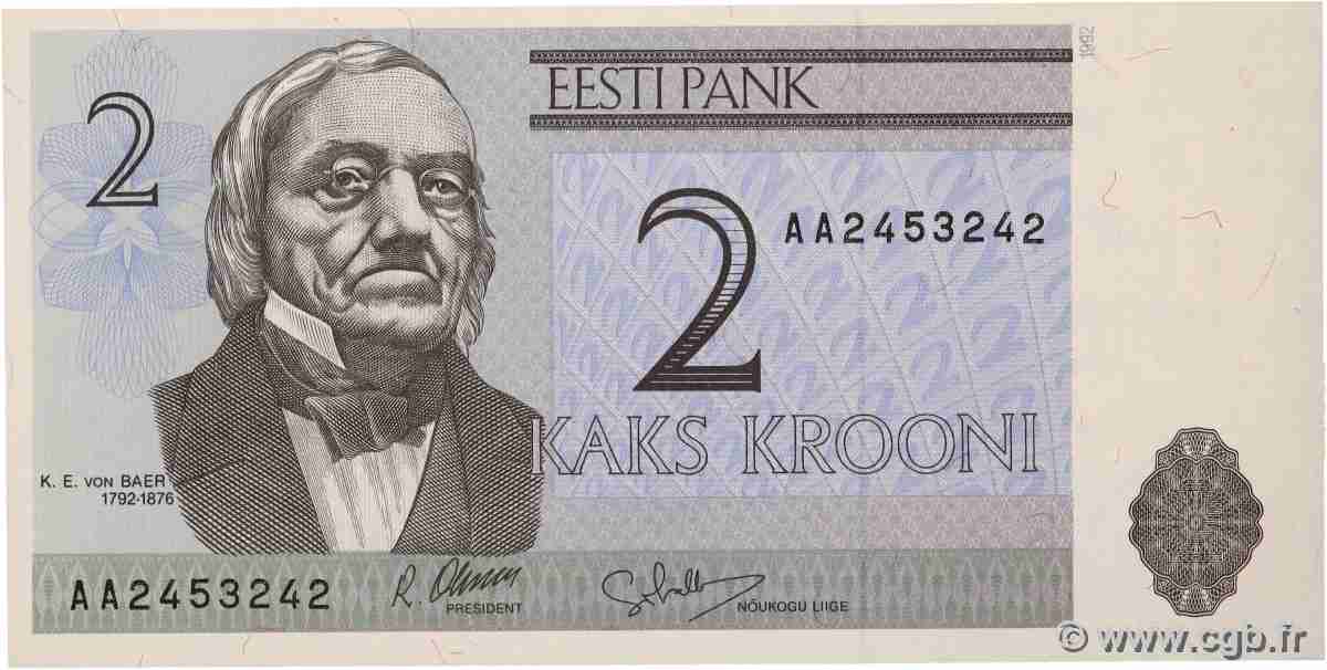 2 Krooni ESTLAND  1992 P.70a ST