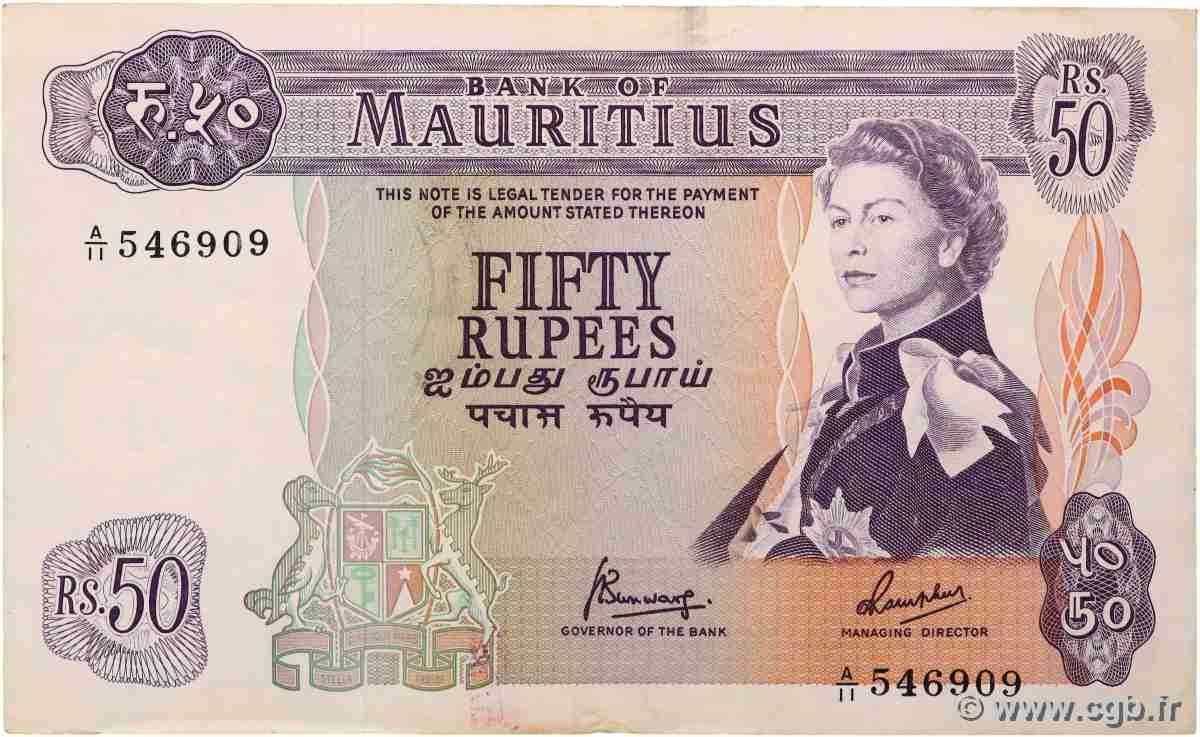 1 Piastre MAURITIUS  1967 P.33c VF