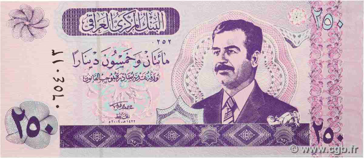 250 Dinars IRAK  2002 P.088 ST
