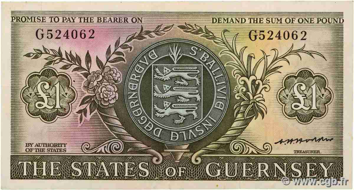 1 Pound GUERNSEY  1969 P.45b fSS