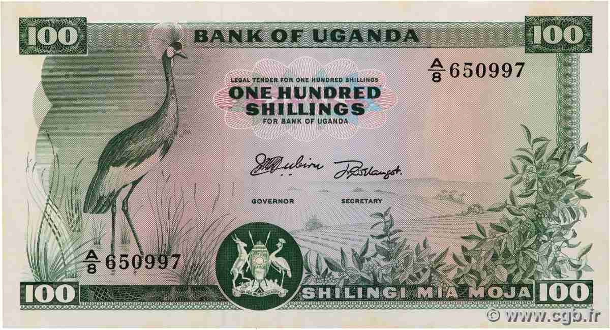 100 Shillings OUGANDA  1966 P.05a pr.NEUF
