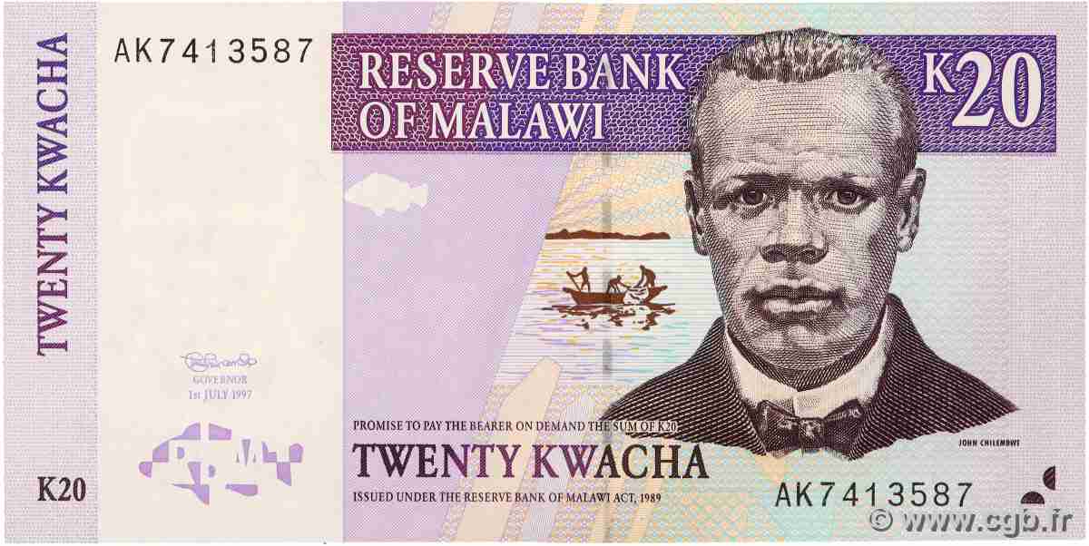 20 Kwacha MALAWI  1997 P.38a NEUF