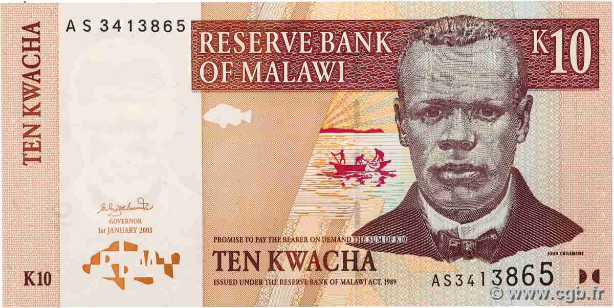 10 Kwacha MALAWI  2003 P.43b UNC