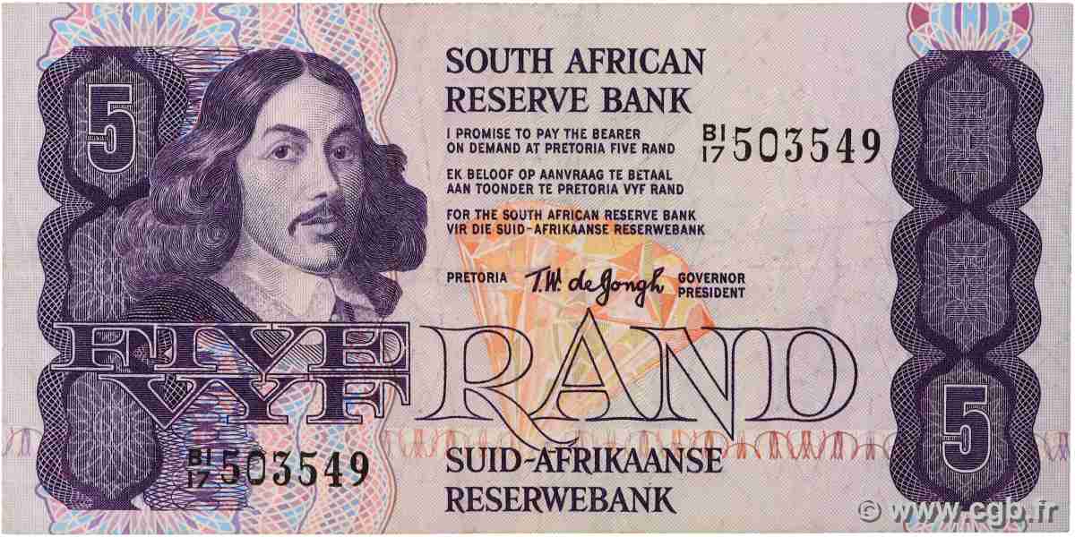 5 Rand SOUTH AFRICA  1978 P.119a XF-