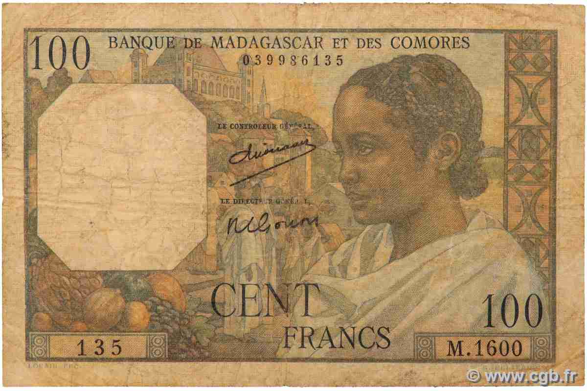 100 Francs MADAGASCAR  1950 P.046a F