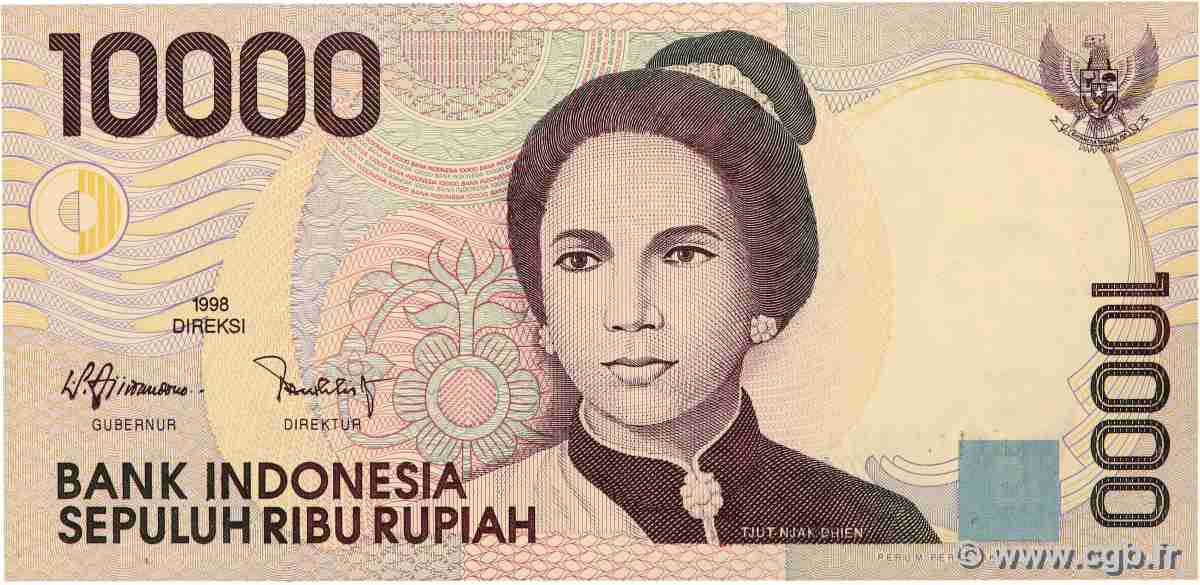 10000 Rupiah INDONESIA  2001 P.137d UNC