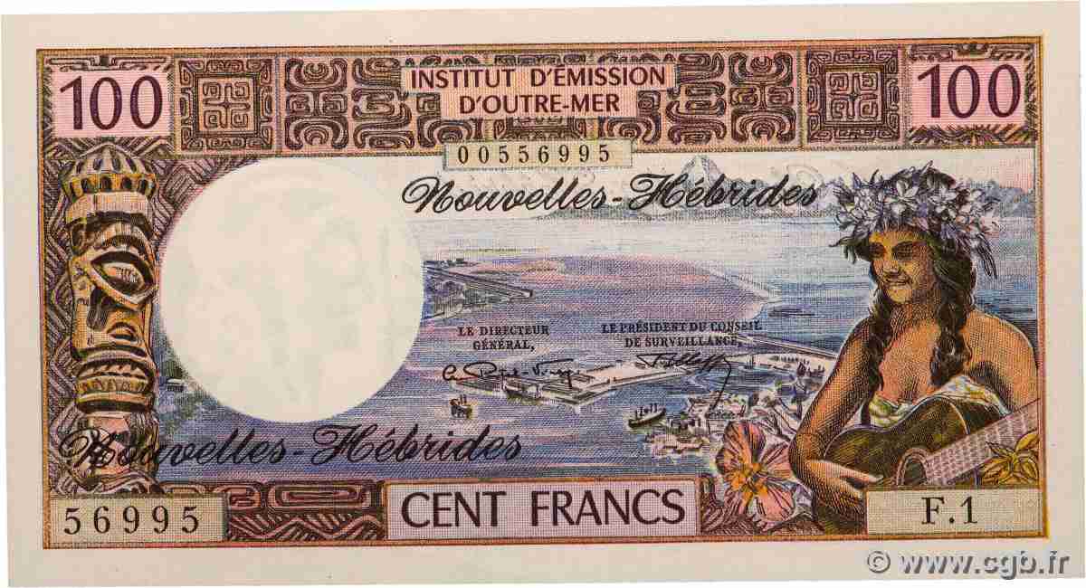 100 Francs NOUVELLES HÉBRIDES  1972 P.18b SPL+
