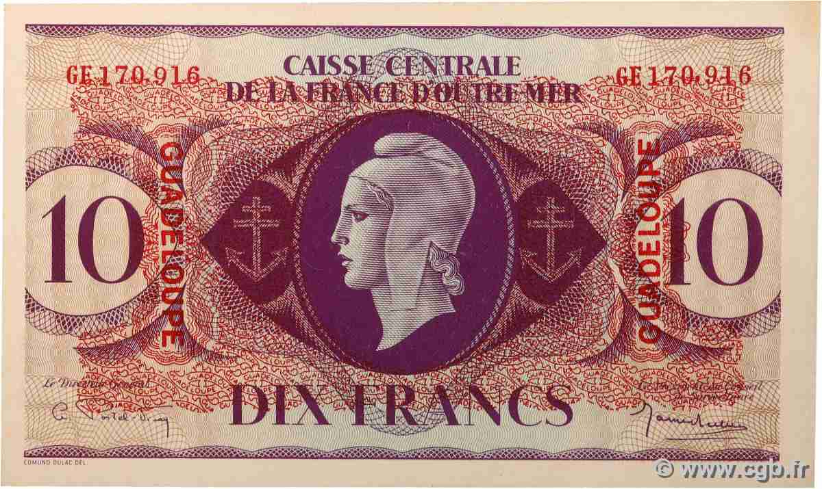 10 Francs GUADELOUPE  1944 P.27a UNC-