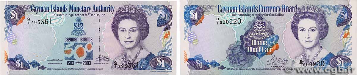 1 Dollar Lot CAYMANS ISLANDS  1996 P.16a et P.30a UNC-