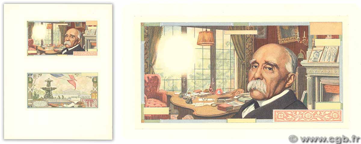 500 Francs Nouveaux Francs CLEMENCEAU Non émis FRANCIA  1956 NE.1956 FDC