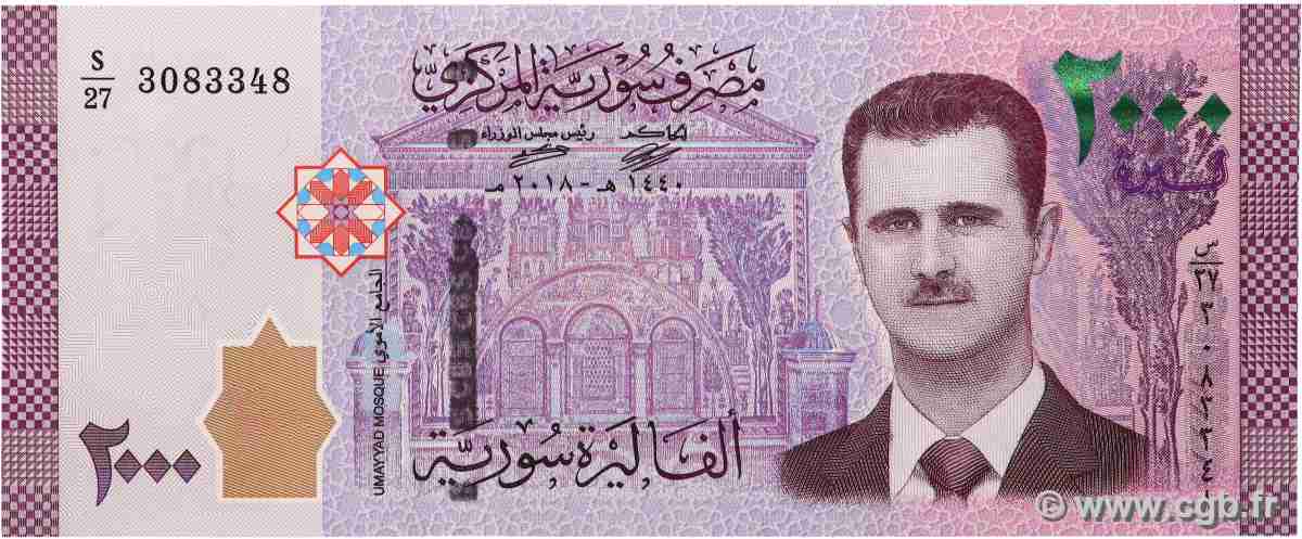 2000 Pounds SYRIA  2018 P.117 UNC