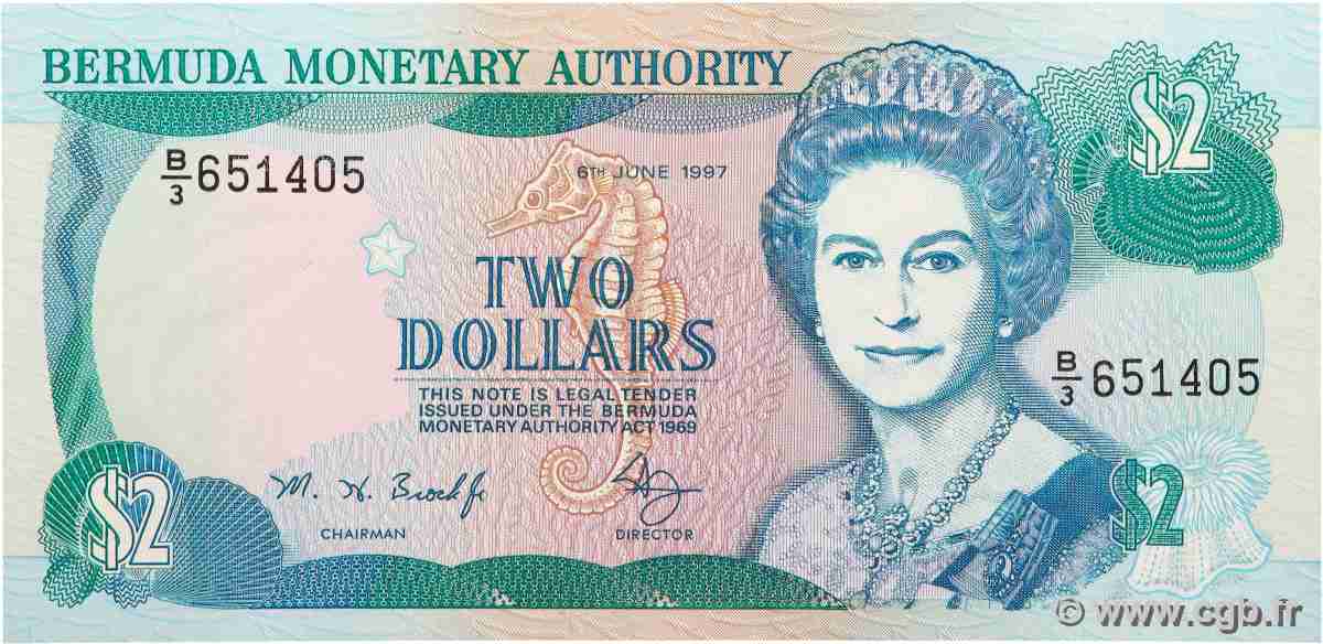 2 Dollars BERMUDES  1997 P.40Ab NEUF