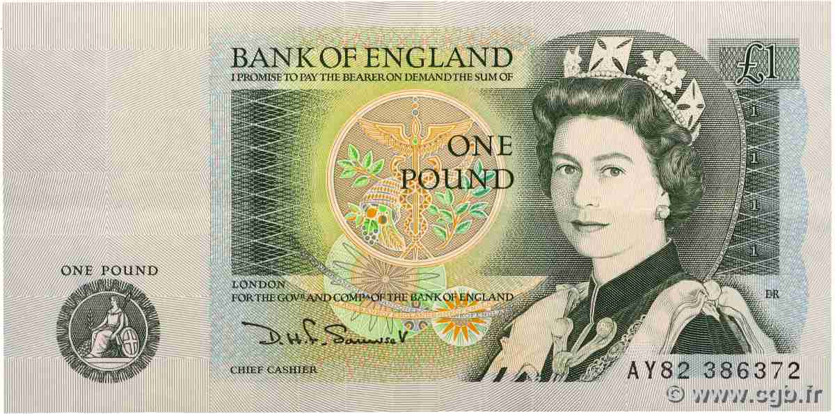 1 Pound ANGLETERRE  1981 P.377b SUP