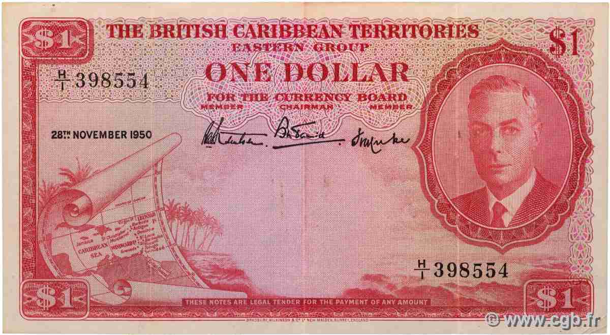 1 Dollar EAST CARIBBEAN STATES  1950 P.01 SS