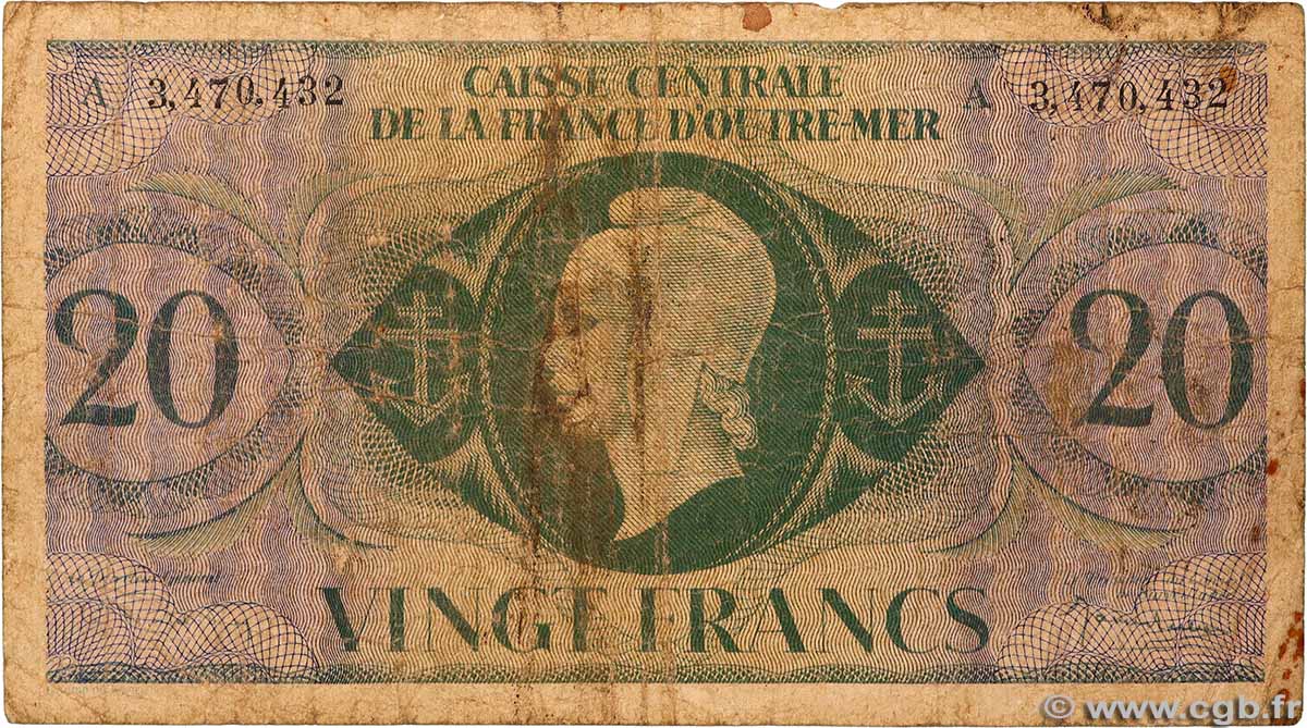 20 Francs Marianne CCFOM AFRIQUE ÉQUATORIALE FRANÇAISE  1944 A.126g fSGE