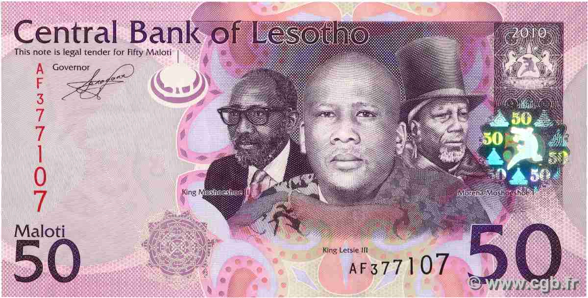 50 Maloti LESOTHO  2010 P.23a ST