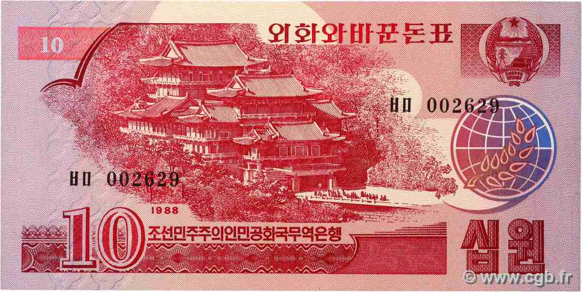 10 Won NORTH KOREA  1988 P.37 UNC