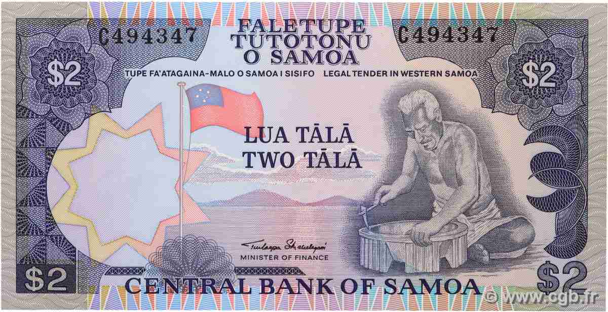 2 Tala SAMOA  1985 P.25 NEUF