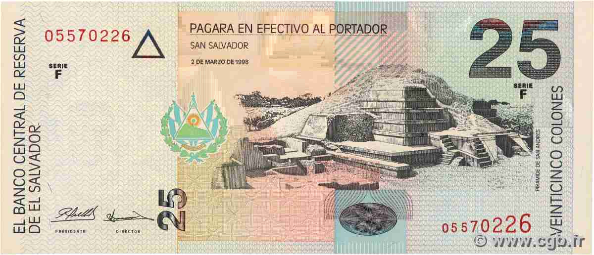 25 Colones SALVADOR  1998 P.149b pr.NEUF