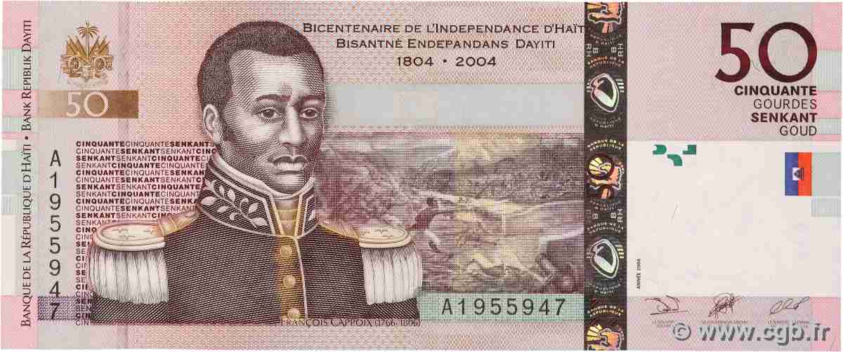 50 Gourdes HAÏTI  2004 P.274a FDC