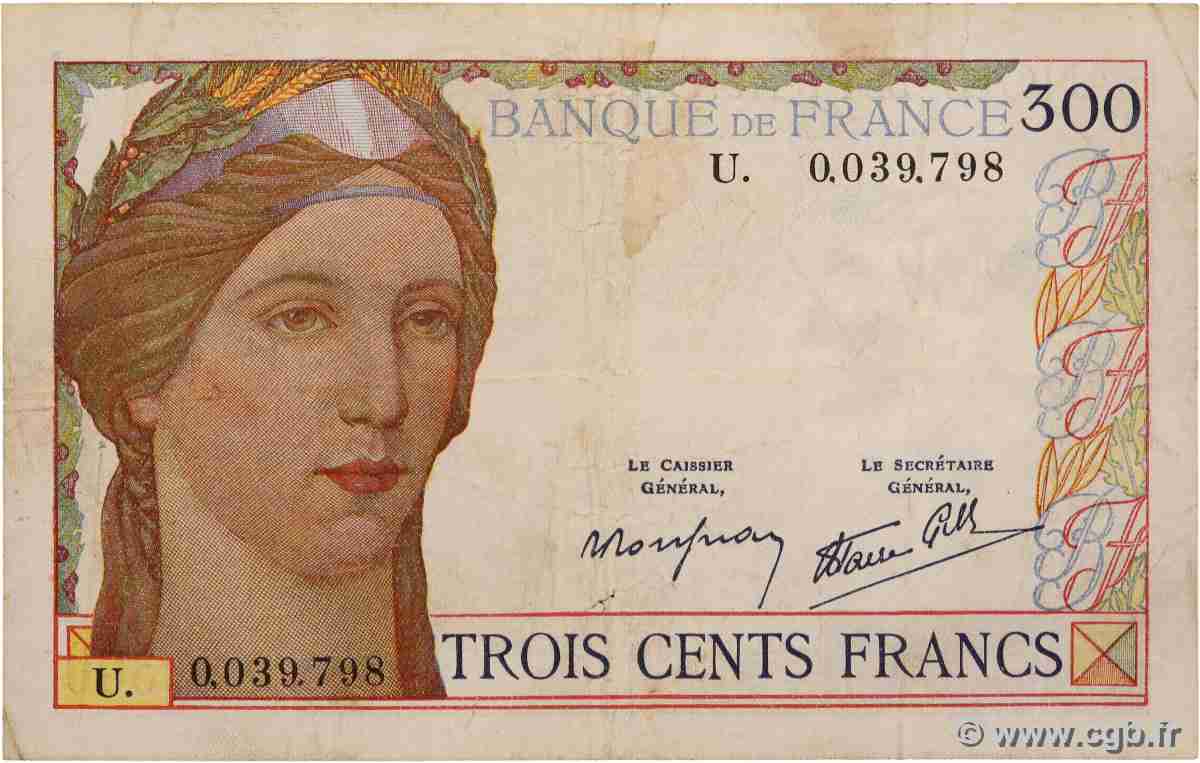 300 Francs FRANCIA  1939 F.29.03 RC+