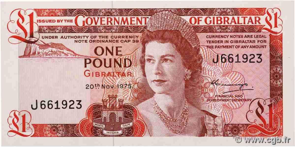 1 Pound GIBRALTAR  1975 P.20a NEUF