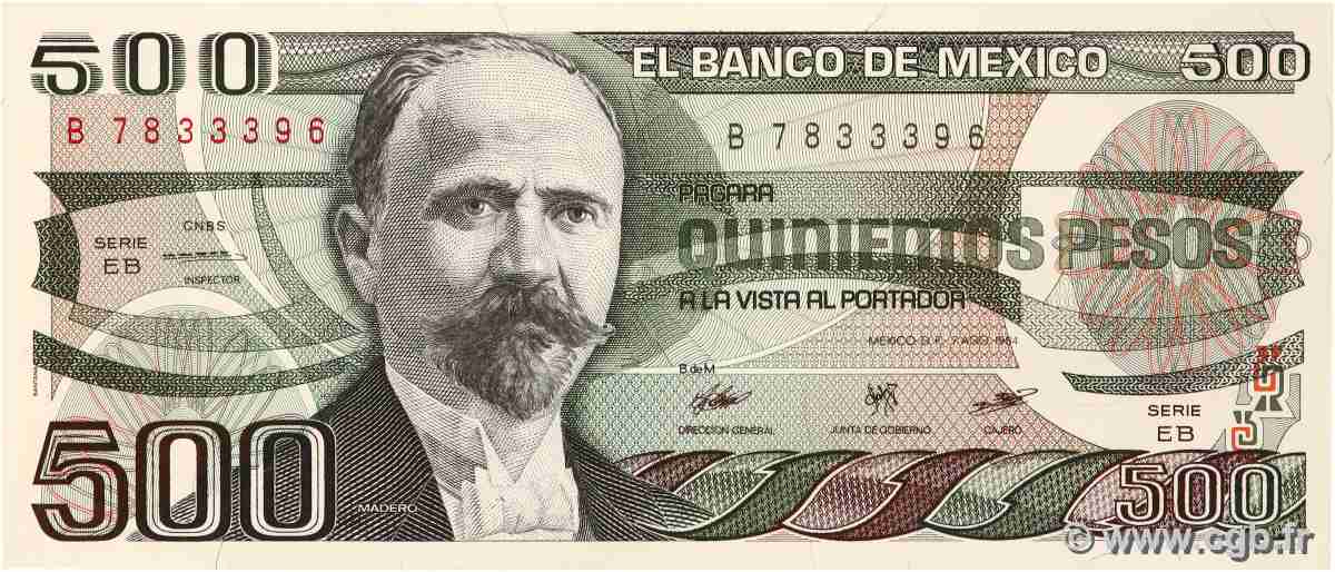 500 Pesos MEXIQUE  1984 P.079b pr.NEUF
