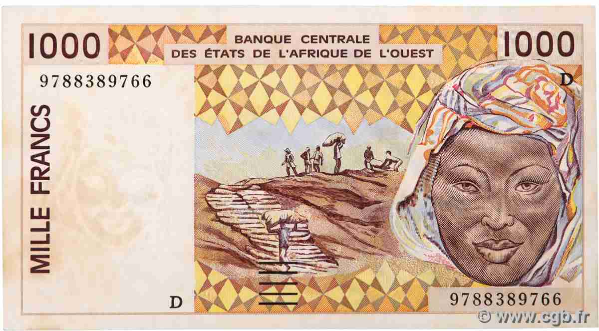 1000 Francs WEST AFRICAN STATES  1997 P.411Dg XF