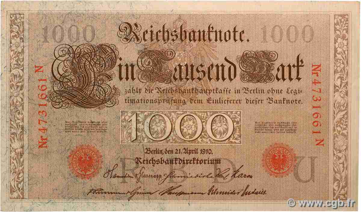 1000 Mark ALLEMAGNE  1910 P.044b TTB+