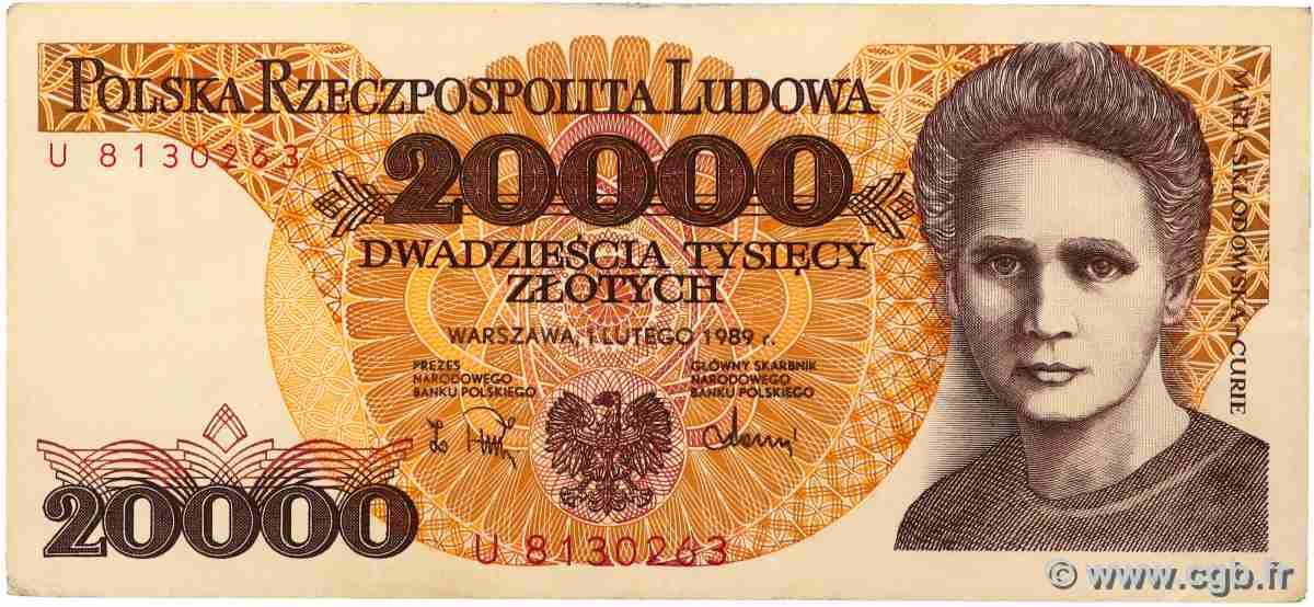 20000 Zlotych POLONIA  1989 P.152 q.SPL