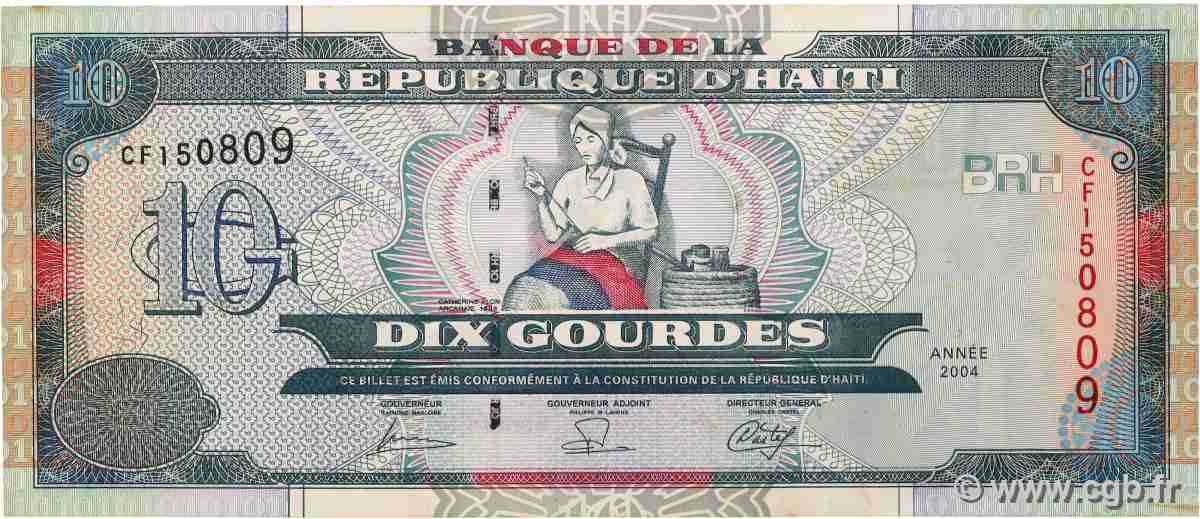 10 Gourdes HAÏTI  2004 P.265b q.SPL