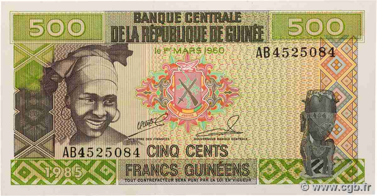 500 Francs Guinéens GUINEA  1985 P.31a UNC