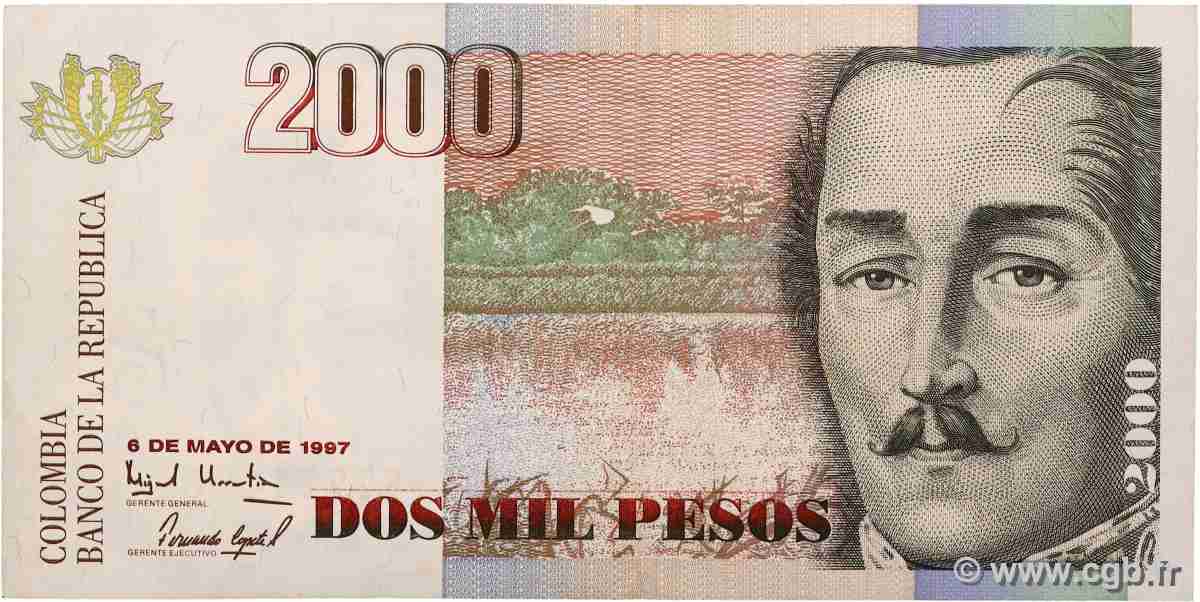 2000 Pesos COLOMBIE  1997 P.445b SUP