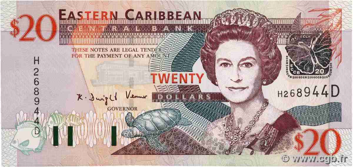 20 Dollars CARIBBEAN   2003 P.44d UNC