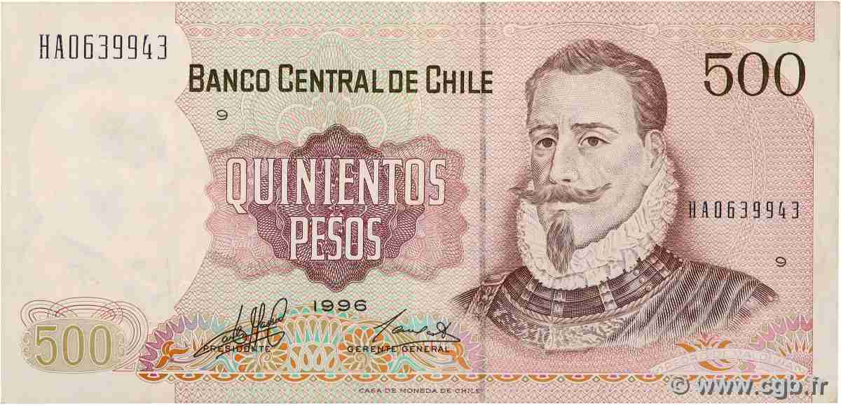 500 Pesos CHILI  1996 P.153e TTB