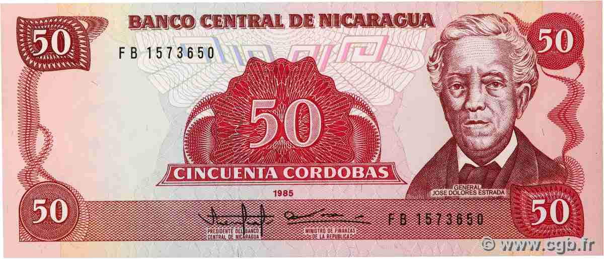 50 Cordobas NICARAGUA  1985 P.153 UNC-