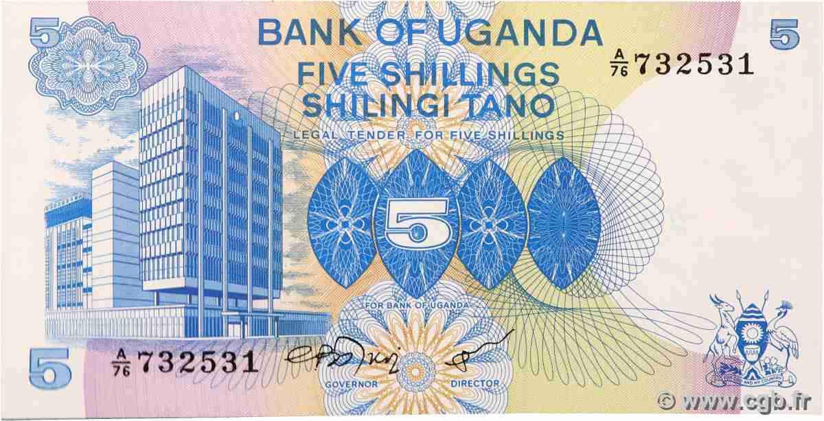 5 Shillings OUGANDA  1979 P.10 NEUF