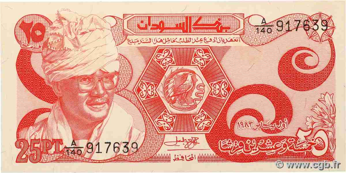 25 Piastres SUDAN  1983 P.23 UNC-