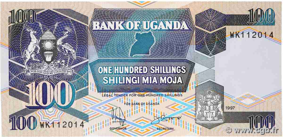 100 Shillings UGANDA  1997 P.31c UNC
