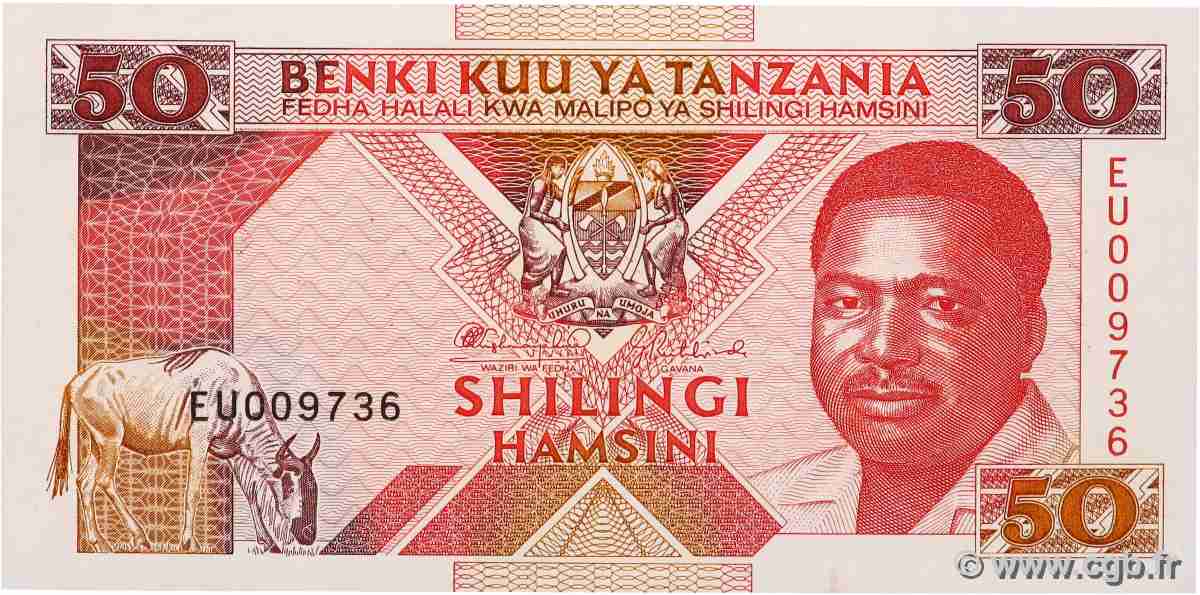 50 Shilingi TANZANIA  1993 P.23 UNC-