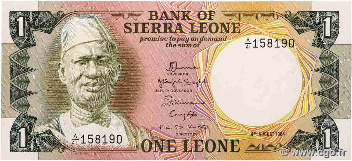 1 Leone SIERRA LEONE  1984 P.05e NEUF