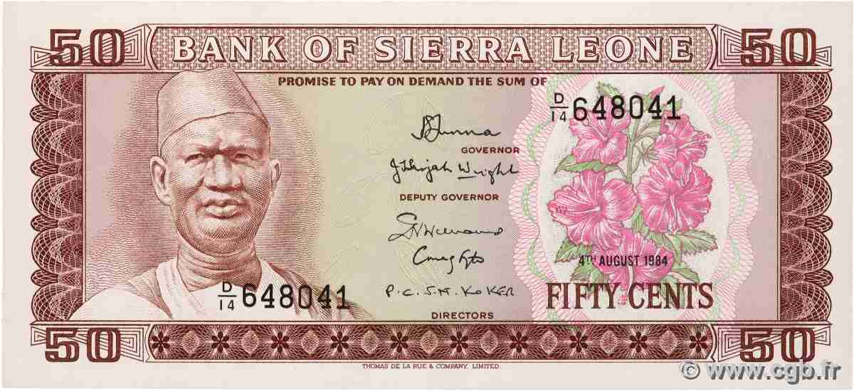 50 Cents SIERRA LEONE  1984 P.04e NEUF
