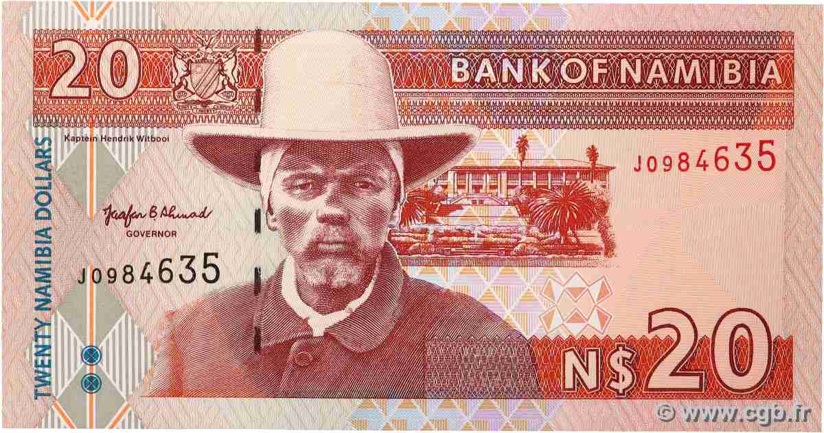 20 Namibia Dollars NAMIBIA  1996 P.05 q.FDC